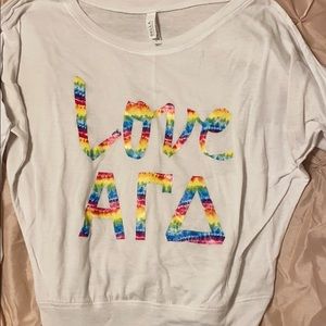 Alpha Gamma Delta Tie-Dye Slouchy Top